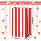 Dianelhall 28 Pcs Striped Party Favor Bags Kraft Paper Treat Candy Goodie Gifts Bags for Circus Carnival Party Halloween Christmas Valentines Birthday Favors(Red and White)