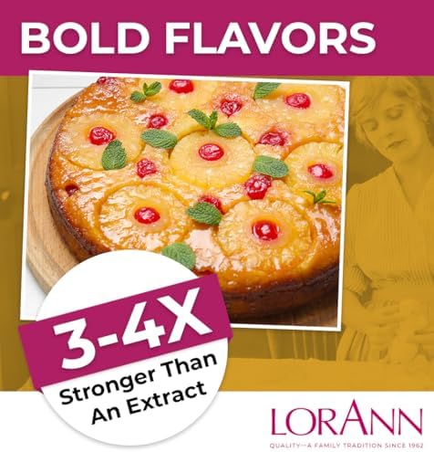 LorAnn Oils Super Strength Flavoring - Used For Candy Making, Flavoring Extracts, Baking, Hard Candy, and Flavor Oils - Bold, Natural Flavors 4X Stronger Than Extracts - Pineapple, 1 fl oz