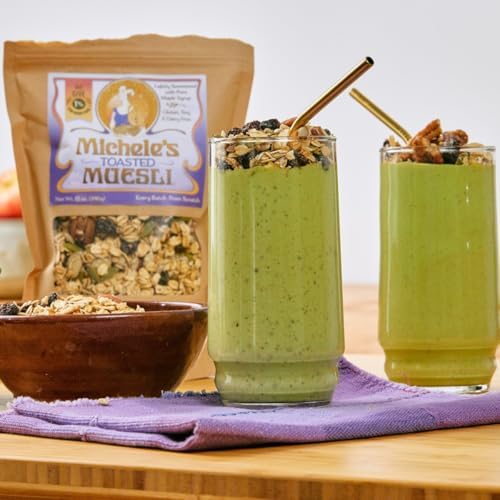 Michele's Granola - Toasted Muesli - Handmade Non-GMO Whole Grain Oats - Free of Gluten, Soy, Wheat, Dairy, Added Oils & Refined Sugar