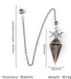 Pendulum Crystal Necklace, Natural Chakra Pendulums for Dowsing, Spiritual Pointed Crystal for Witchcraft Supplies, Divination Tools