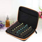 OUKENS Essential Oil Carrying Case, 1-3ml 63 Slots Hard EVA Shell Essential Oils Storage Organizer Bag with Foam Insert and Carrying Handle (Orange)