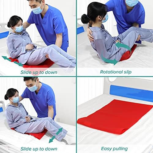 YHK Tubular Slide Sheet for Patient Transfer, Washable Reusable Flat Slide Sheet, Safetysure Transfer Slide for Moving Bedridden Patients, Slides for Cars, Hospital Bed, Home Care (15.7" x 23.6")