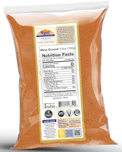 Rani Mace Ground (Javathri) Powder, Spice 3.5oz (100g) ~ All Natural | Vegan | Gluten Friendly | NON-GMO | Kosher | Indian Origin