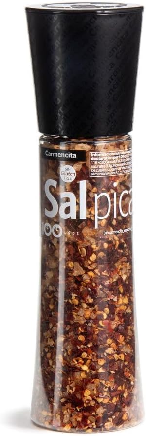 Carmencita. Mediterranean Spicy Salt with Chili and Garlic. Giant Grinder. 233g (8.22oz)