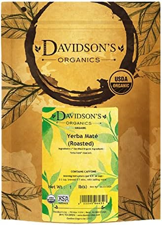 Davidson's Organics, Yerba Mate Roasted, Loose Leaf Tea, 16-Ounce Bag