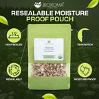 Biokoma Organic Chicory Root 100g 3.55 oz Dried Cut Coffee Substitute USDA Organic Herbal Tea Caffeine-Free Digestive Health Resealable Moisture Proof Pouch No Additives No Preservatives No GMO Kosher