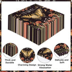 100Pcs Retro Black Butterfy Paper Napkins 3-ply 6.5" x 6.5" Disposable Farmhouse Moon Large Dinner Size Napkins Black Gothic Square Beverage Napkin for Seasonal Autumn Kitchen Supplies