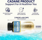 Organic Cadane 2 Packs Quercetin Supplements Capsules, 6in1 with Turmeric, Berberine, Stinging Nettle, Black Seed, Black Pepper - Supports Immune System - 4 Months Supply