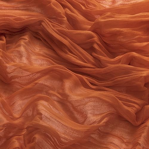 DeZerlor 30 Pack Terracotta Cheesecloth Napkins Burnt Orange Christmas Cloth Napkins Set of 30 Holiday Dinner Napkins Bulk 21x21 Inches for Wedding Bridal Shower Baby Shower Xmas Parties