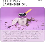 Depileve Strip Wax for Hair Removal - Lavender Rosin Wax for Sensitive Skin - Full-Body - Ideal for Delicate Areas - Moisturizing Strip - for Salon and At-Home Use - 14 oz