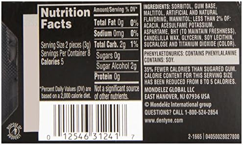 Dentyne Ice Sugar-Free Gum, Arctic Chill, 16 Count