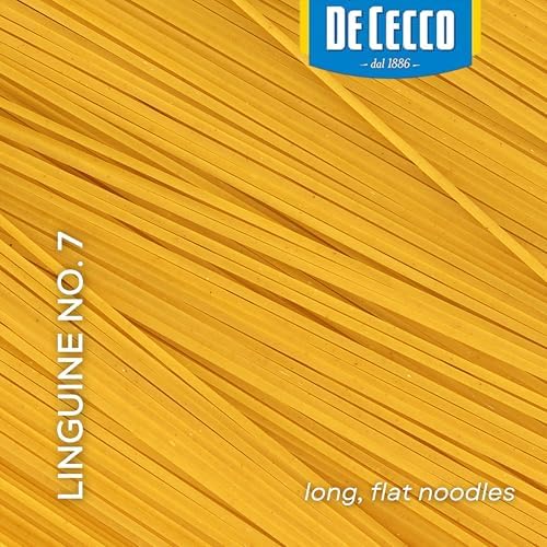 De Cecco Linguine No. 7 Pasta, 16 Oz, Authentic, Slow Dried, Made with Durum Wheat, Versatile Pasta for Sauces & Recipes, Made in Italy
