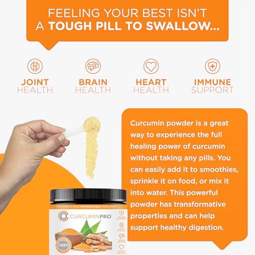 curcuminpro Complete Curcumin Bulk Powder | BioSoluble Organic Turmeric Curcumin Supplement | Natural Wellness Support | 90 Grams