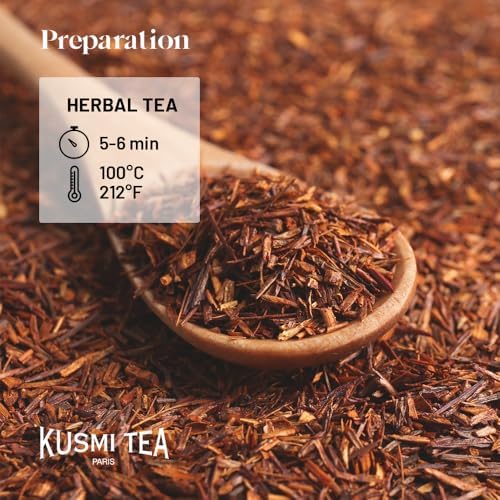 Kusmi Tea - Feel Zen - Organic Herbal Tea Blend of Rooibos with Notes of Apple, Lemon, Orange & Caramel - Caffeine Free Tea - Loose Leaf Tea - Tin Box of 3.5 oz - Quantity for about 50 cups