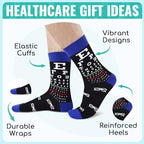 HAPPYPOP Funny Socks for Men - American Flag Optometry Golf Bowling Medical Teeth Gifts