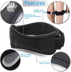 Patella Tendon Knee Strap, Knee Pain Relief for Torn Meniscus ACL MCL Arthritis Tendonitis, Knee Brace Support for Working Out Weightlifting Squats Running Jumpers Tennis. （2 Pack）