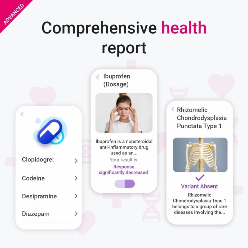 tellmeGen Advanced DNA Test: 400+ Health, Ancestry, Traits & Fitness Reports - Fees Included - Lifetime Updates