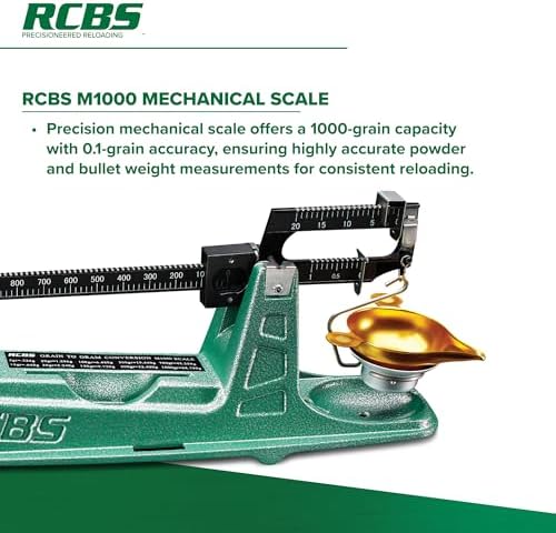 RCBS M1000 Mechanical Scale, Precision Mechanical Reloading Scale with 1000 Grain Capacity
