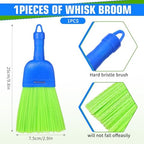 Whisk Broom Hand Brush Poly Fiber Handheld Brush Outdoor Car Broom with Hang Hole Durable Bristles Easy Storage for Cleaning Inddoor Porches Floors Decks Driveways Dirt Dust