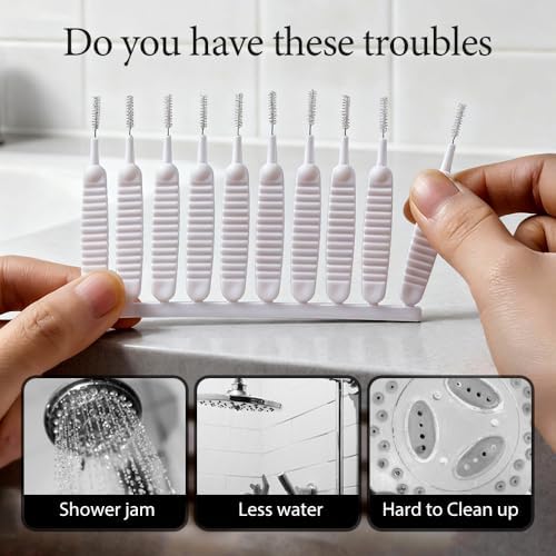 10pcs Gap Hole Anti-Clogging Cleaning Brush, Shower Head Cleaning Brush for Deep Crevice & Small Hole Cleaning, Multi-Purpose Flexible Tube Cleaner Tool (20 PCS)