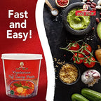 Mae Ploy Vegetarian Red Curry Paste with Authentic Thai Spices Like Shallots, Chili, Lemongrass, Galangal, Kaffir Lime, Garlic, No MSG, Preservatives Or Artificial Coloring (35 oz Tub)