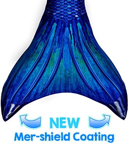 Mermaid Costume for Women Adults (Ocean Deep Blue, L 8/10)