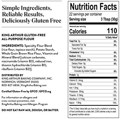 King Arthur Gluten-Free All-Purpose Flour, 24 Ounce (Pack of 1) - Non-GMO Project Verified, Certified Kosher