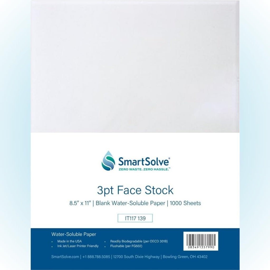 Water-Soluble 5pt CardStock | Dissolves Quickly in Water | Biodegradable | Eco-Friendly | Printable | Craft, Confidential Document, Memorial Letter | 8.5” x 11” | 25 White Sheets
