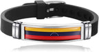 Wedarego Venezuela Flag Braided Bracelet Silicone Chain Wristband Souvenir,Fashion Handmade Bracelet For Man & Woman Special Day's Gift