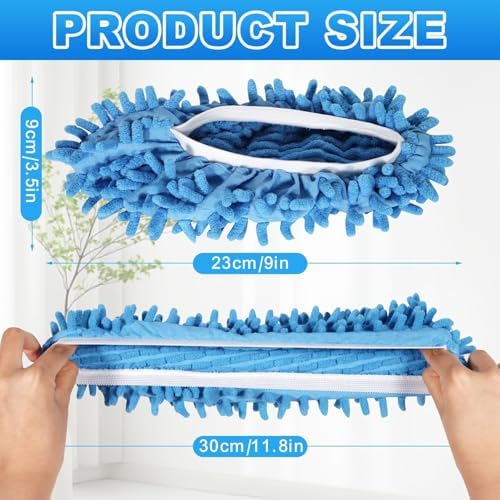 Mop Slippers Shoes 5 Pairs (10 Pieces) Reusable Microfiber Cleaning Slippers for Floor Cleaning Washable Dust Mop Shoe Covers for Hardwood Tile House Kitchen Office Cleaning