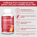 Health Plus Turmeric Curcumin, 90 Capsules, 30 Serving