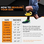Doc Miller Calf Compression Sleeve – Footless Socks for Women & Men, 30-40mmHg Medical Design, Compression Shin Sleeves, Leg Cramp Relief, Varicose Veins, Knee High Stockings, 1 Pair