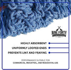 Nine Forty 2-Pack Industrial and Commercial-Grade Looped End Wet Mop Head Refill - Heavy Duty 20 Inch 4-Ply Premium Synthetic Yarn - for Optimal Absorption and Durability - Blue (2 Pack, Large)