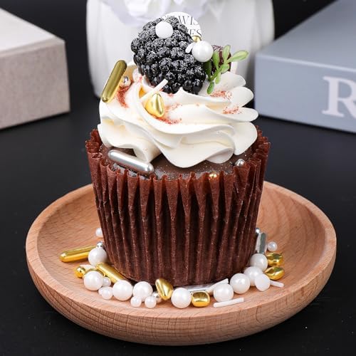 Sprinkles for Cake Decorating, 4.6oz White Silver Gold Sprinkle Mix, Edible Sugar Pearl Sprinkles with Metallic Rods & Jimmies, Candy Baking Decorations, Ice Cream Toppings, Wedding Party Supplies