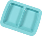 Adaptive Utensils Scoop Weighted Plate,2 Section Divided Spill-proof Plates with Extra Wall for Elderly,Non-slip Disabled Products for Handicapped to Self-feeding-Pack of 1