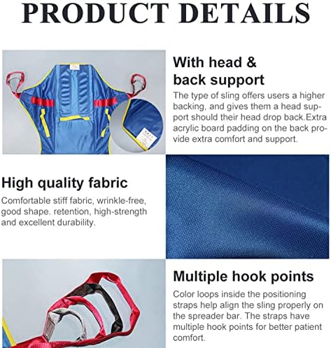 Toileting Sling Patient Lifter - Full Body Patient Lift Sling - Medical Lift Equipment Divided Leg for Elderly,Handicapped,Heavy Duty Transfer Belts 507lbs,L