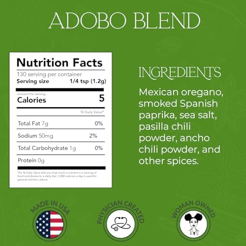 The Spice Theory “Natural Mystic” Adobo Blend, Bold Caribbean Adobo Spice Mix with All Spice and Herbs, Vegan Jamaican All Purpose Seasoning for Grilling, Roasting, Dips and Spreads (5.4oz)