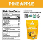 Mavuno Harvest Pineapple Dried Fruit Snacks | Organic Dried Pineapple Chunks| Gluten Free Healthy Snacks for Kids and Adults | No Sugar Added, Vegan, Non GMO, Direct Trade | 2 Ounce, Pack of 3