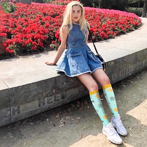 Junely Compression Socks for Women Knee High Stockings for Running Athletic Nurses Work Support Travel Flight Sports Gifts