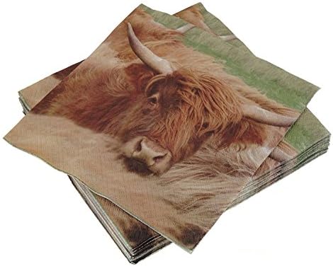 Of Scotland Highland Cow Coo 3 Ply Paper Napkins.