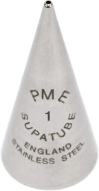 PME Seamless Stainless Steel Supatube Decorating Tip, Writer #1
