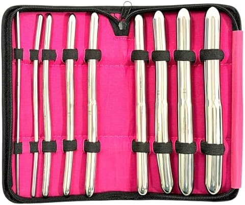 Premium German Hegar Dilator Sounds Set 9 Pcs Ultra Smooth Finish Double Ended, Stainless Steel,Temperature Control,Autoclavable,Compact Storage Case.