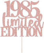 Limited EDITION 1985 cake topper 41th birthday happy birthday cake topper men and women cheer 41 years old handmade rose gold glitter cake decoration (1985)