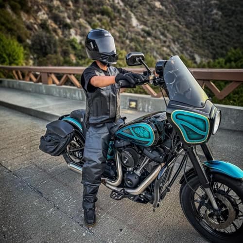 BYKR Leather Motorcycle Vest for Men & Women Biker Vests For Everyday Motorbike Riding Club All Purpose With Adjustable Sides