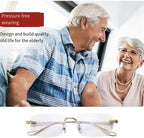 Photochromic Ultra-Light Reading Glasses | Auto-Focus + Frameless, Smart Zoom, Anti Blue Presbyopic Glasses