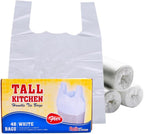 Handle TIE Flex White Tall Kitchen Trash Bags, 13 Gallon, 48 CT (1)