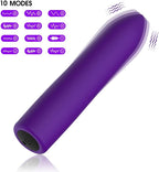 Waterproof 10 Modes Quiet Powerful Handheld Electric Bullet Tool，Bullet Massage Rod Travel Portable Silicone Massage Ball for Women PZ33011
