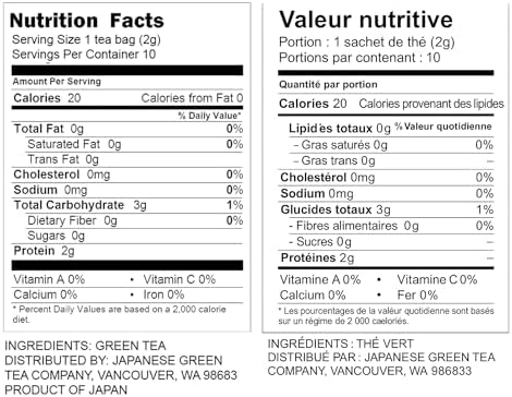 Japanese Green Tea Co. Benifuuki Japanese Green Tea (30 Packs) – Natural Green Tea Bags for Ultimate Relaxation – Unique Taste Delicious and Rich Aroma