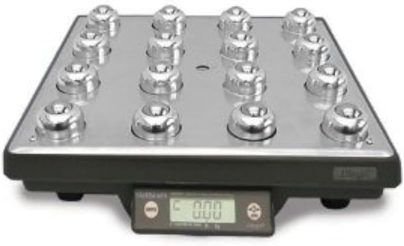 30102 Ultegra Roller Top Parcel Shipping Scale, 14" Length, 14" Width, 3.57" Height, 150 lbs Capacity