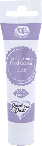 Rainbow Dust ProGel Concentrated Food Colour, Lilac Colouring Gel For Baking and Cake Decorating, 25g Tube